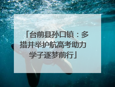 台前县孙口镇：多措并举护航高考助力学子逐梦前行